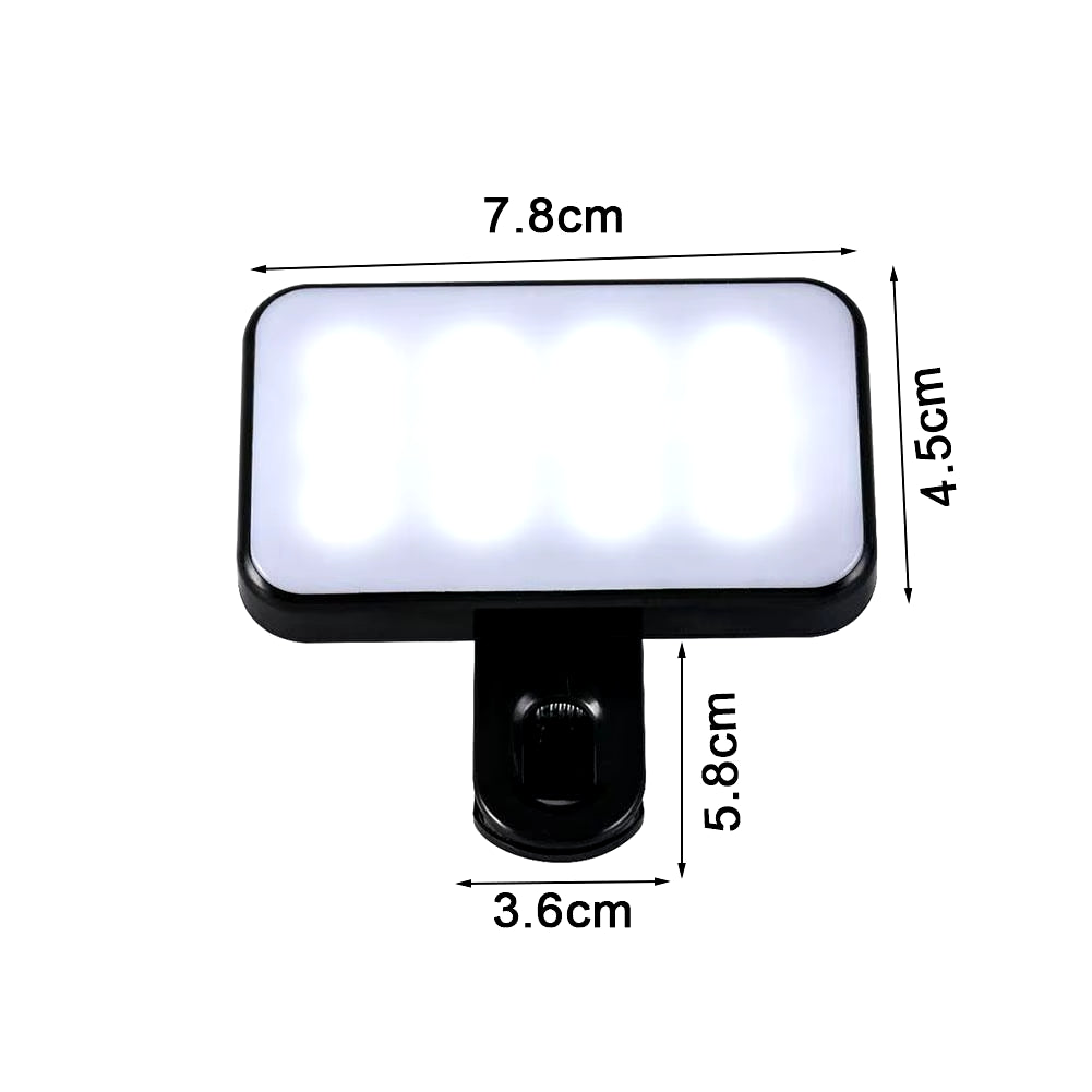 Pocket LED Selfie Light for Iphone Ipad Mobile Phone Laptop Clip Flash Fill Video Photo Ringlight Photography Lamp