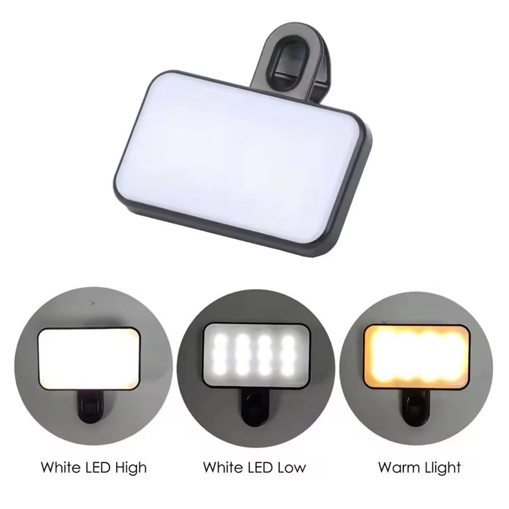 Pocket LED Selfie Light for Iphone Ipad Mobile Phone Laptop Clip Flash Fill Video Photo Ringlight Photography Lamp